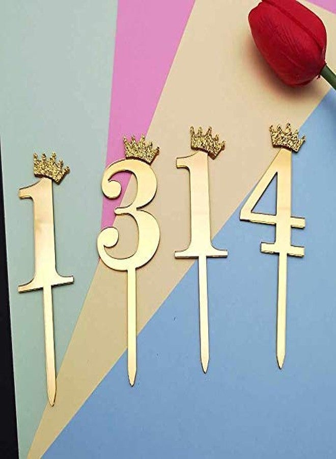 Marvorld Golden Acrylic Cake Topper Big Size Gold Number for Birthday/Anniversary (18) - Image 3
