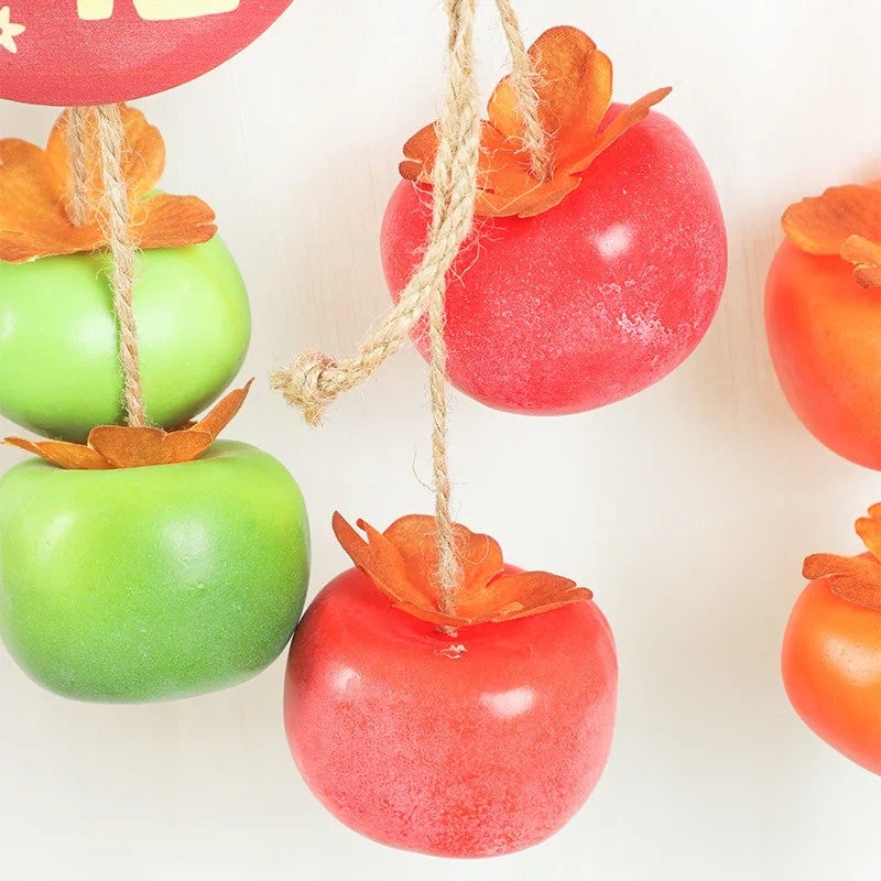 Bluejw Artificial Vegetables Tomato String Garland - Foam Dipper Farm Hanging Decor - Gardening School Decoration - Image 1