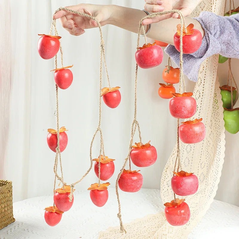 Bluejw Artificial Vegetables Tomato String Garland - Foam Dipper Farm Hanging Decor - Gardening School Decoration - Image 4