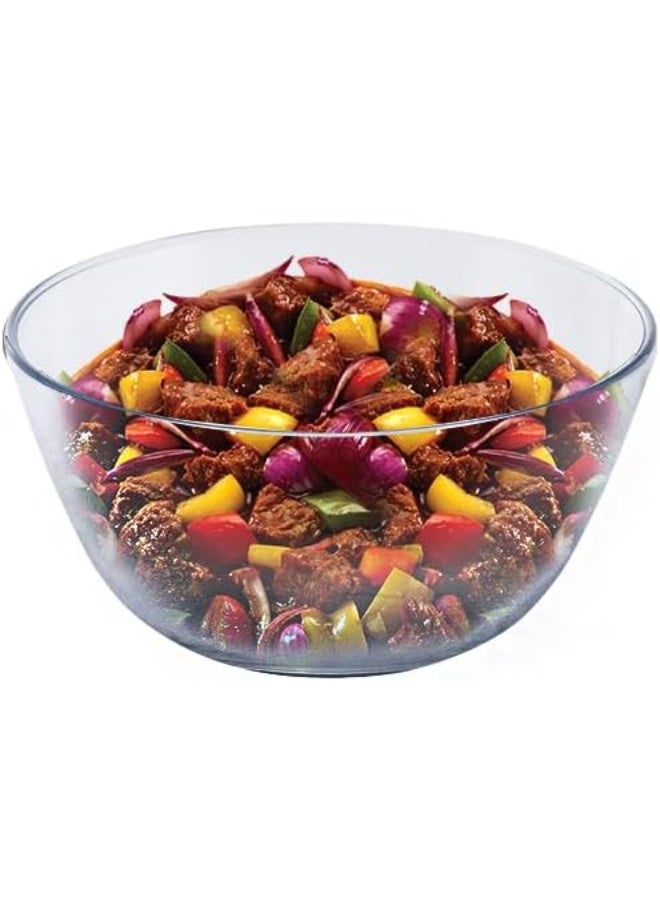 Termisil Termisil Borosilicate Glass Salad Bowl, 19 cm Size, Transparent - Image 3