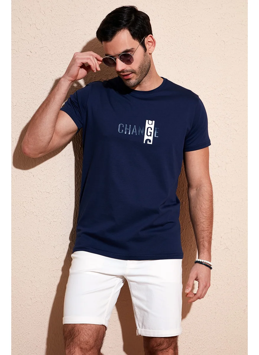 Buratti Cotton Slim Fit Crew Neck T Shirt Men's T Shirt 541CHANGE24