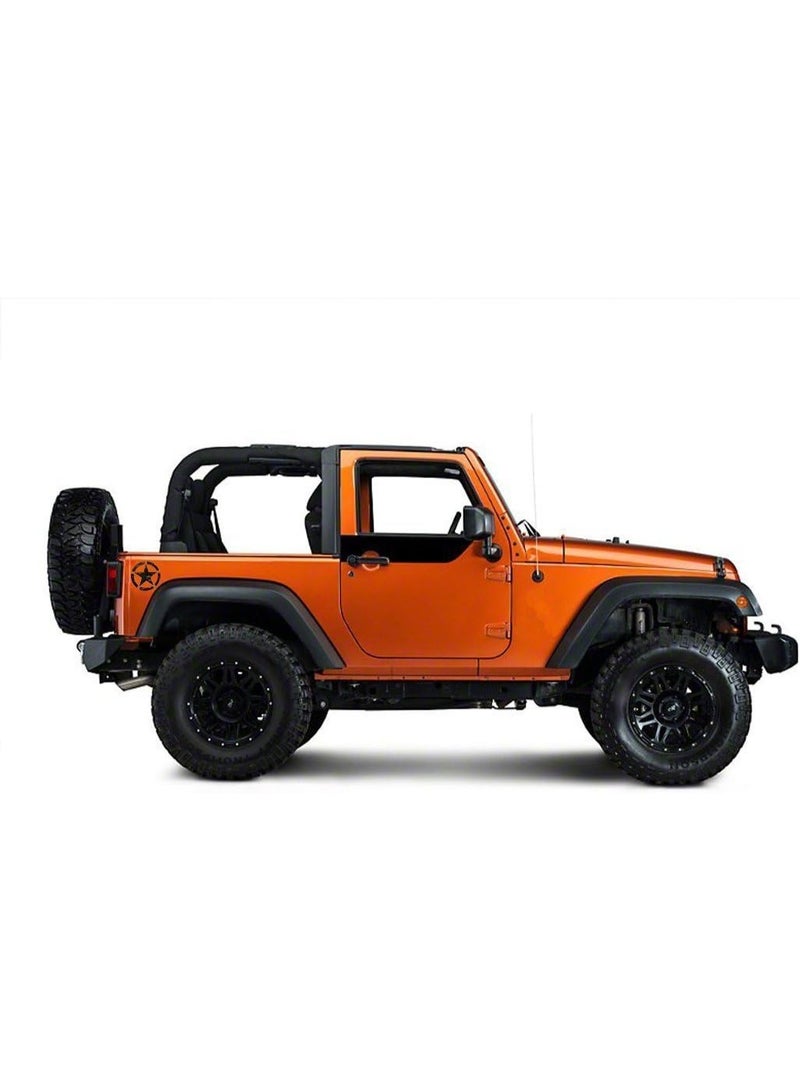 Bukela 2 Pcs Car Body Stickers, Bumper Decals Decoration Trim in Black for Jeep Wrangler YJ TJ JK JL Gladiator Tacoma Tundra RAM Pickup Truck (18cm) - Image 2