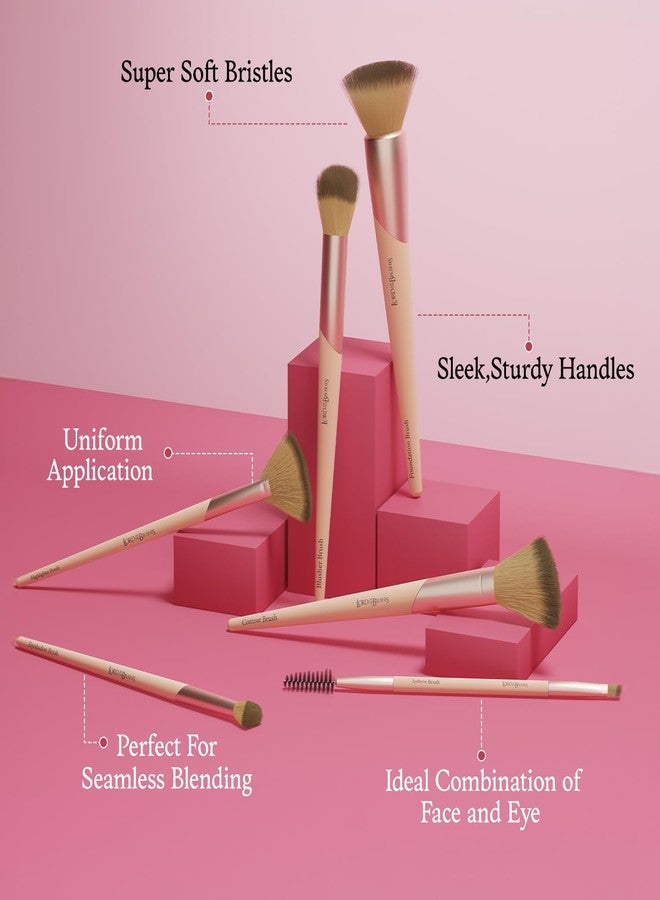 Glam 21 Glam21 Lord Of The Brushes Professional Makeup Brush Set of 6 |Soft & Durable Bristles for Flawless & Effortless Blending | Durable & Lightweight | Premium Elegant Design - Image 4