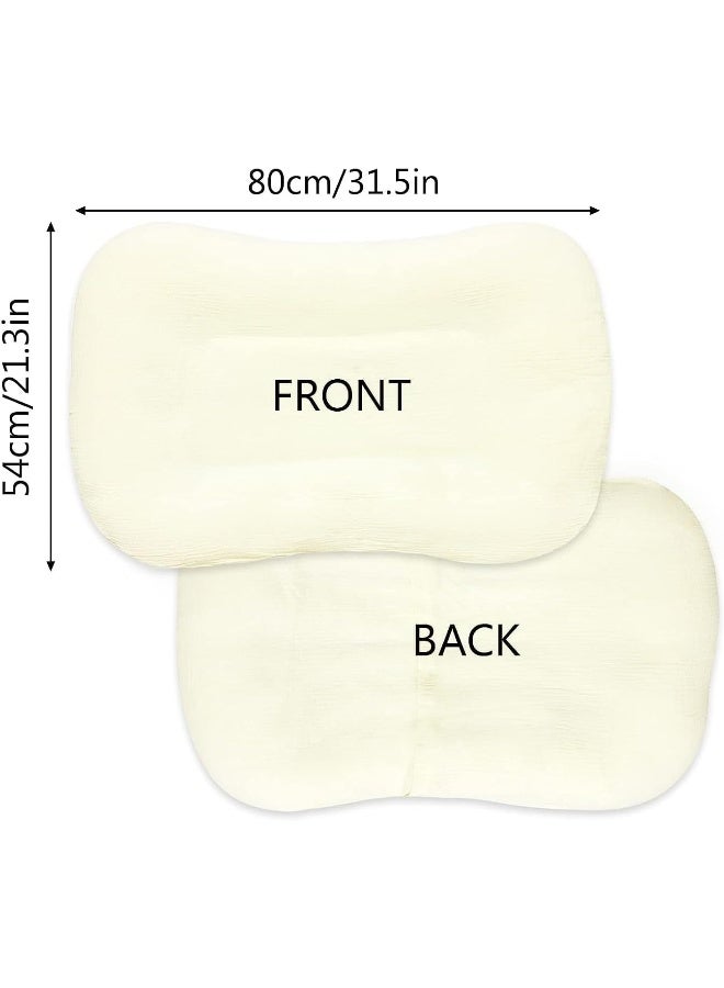 Hooyax غطاء سرير الأطفال هوياكس من موسلين قطن عضوي ناعم يناسب سرير الأطفال حديثي الولادة للأولاد والبنات (كريمي-أبيض) - Image 4
