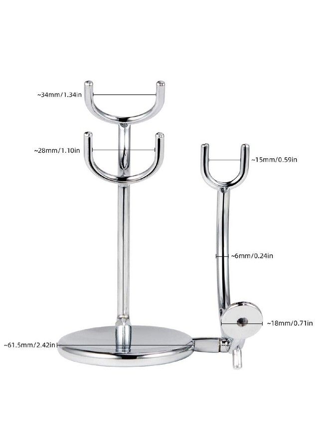 Grandslam Shaving Razor And Brush Stand Stainless Steel Shaving Razor Holder Compatible With Long And Short Handle Safety Razor Straight Razor And Barber Razor - Image 3