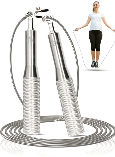 High Speed Adjustable Jump Rope Skipping Rope for Crossfit, Boxing, Fitness, and Workouts, Suitable for Both Men, Women and Kids  Adjustabe Jumping Rope for Gym and Home Exercises