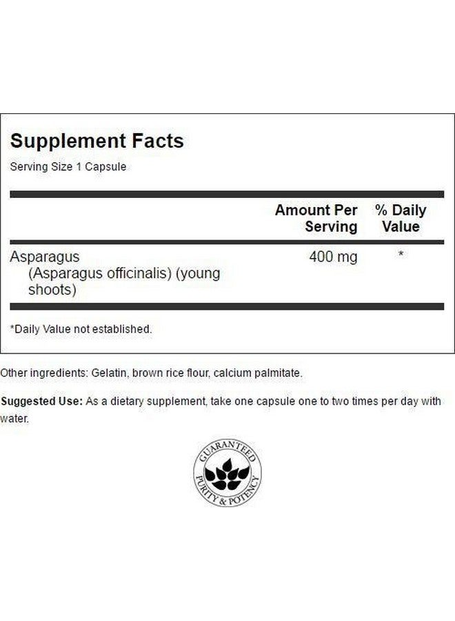 SWANSON Asparagus Young Shoots 400 Milligrams 60 Capsules - Image 2