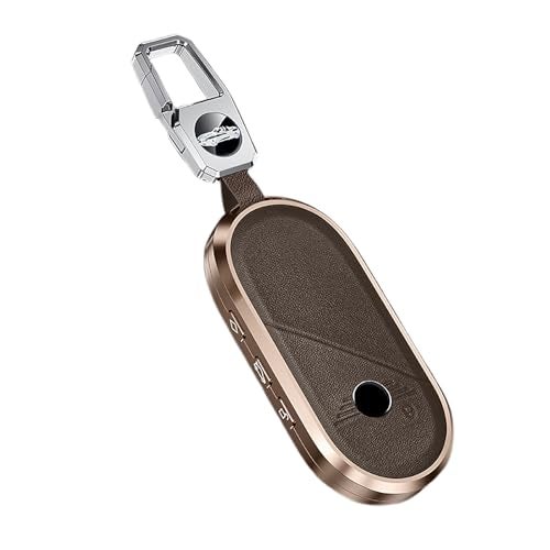 ontto Key Fob Case Fit for Mini Countryman Cooper One Aceman U25 J01 J05 F65 F66 2024 2025 Smart Remote Key Cover 360 Degree Protection Car Key Holder with Keychain,Brown - Image 1