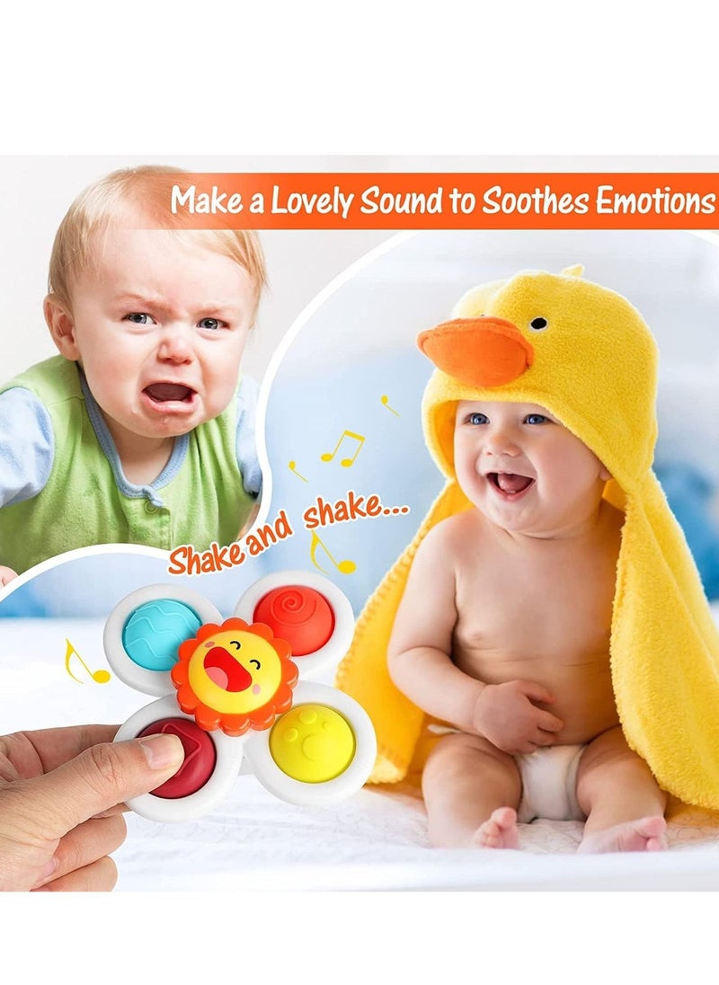 Generic - PCS Suction Cup Spinner Toys, DMG Strong Suction Cup Bath Toys, Toddler Fidget Toys Age 1-2, Window Spinning Top Baby Toys, Sensory Toys for Toddlers 1-3, Birthday Gifts for Girl Boy - Image 1
