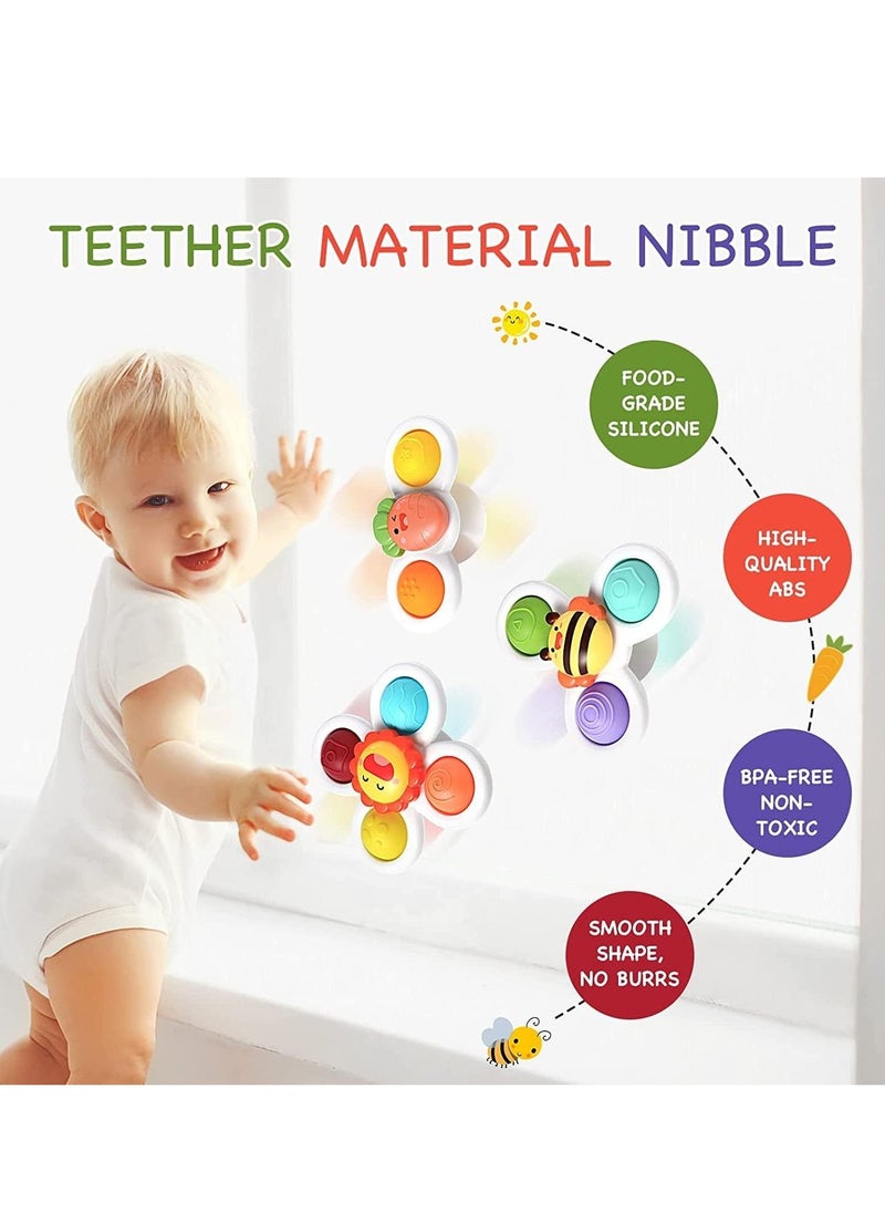 Generic - PCS Suction Cup Spinner Toys, DMG Strong Suction Cup Bath Toys, Toddler Fidget Toys Age 1-2, Window Spinning Top Baby Toys, Sensory Toys for Toddlers 1-3, Birthday Gifts for Girl Boy - Image 1