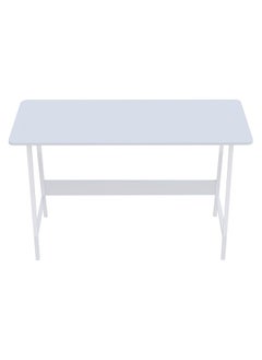 DANUBE HOME طاولة كمبيوتر Camine مكتب مكتب محطة عمل حديثة للكمبيوتر المحمول طاولة ألعاب خشبية للمنزل وغرفة المعيشة 120x45x72 سم - أبيض  - Image 4
