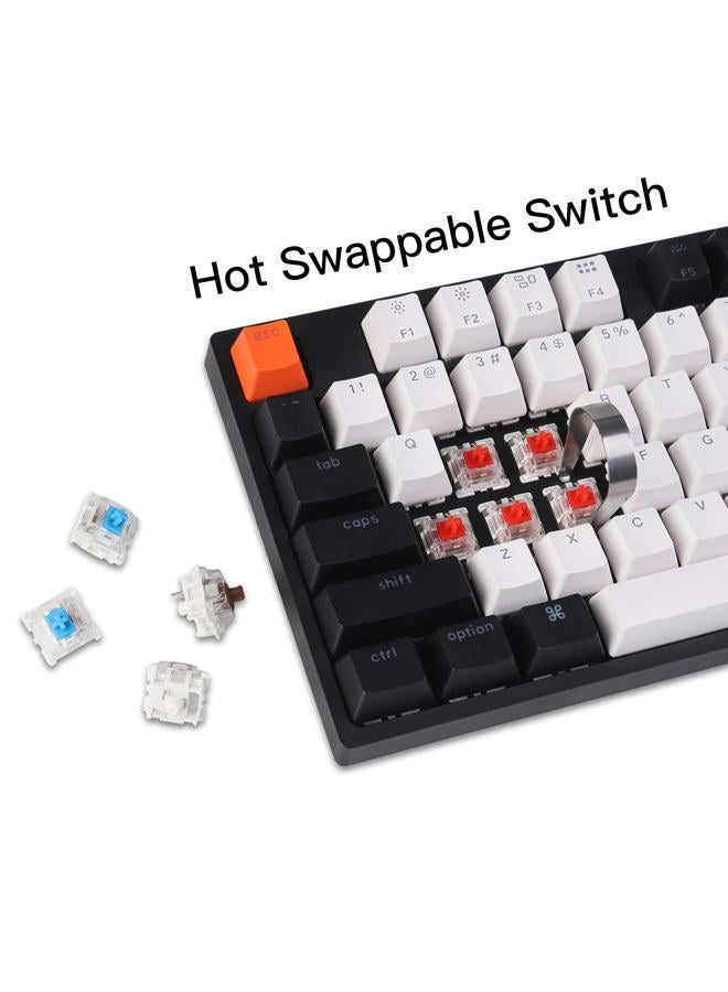 Keychron C2 Full Size Wired Mechanical Keyboard for Mac, Hot-swappable, Gateron G Pro Red Switch, RGB Backlight, 104 Keys ABS keycaps Gaming Keyboard for Windows, USB-C Type-C Braid Cable - Image 4