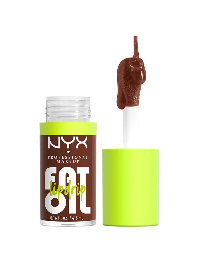 NYX PROFESSIONAL MAKEUP Fat Oil Lip Drip, Moisturizing, Shiny, Vegan Tinted Lip Gloss, Non-Sticky Finish, 12H Hydration - LIVIN THE CREAM - Image 1