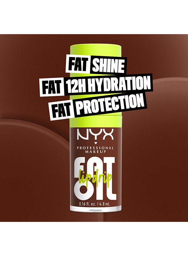 NYX PROFESSIONAL MAKEUP Fat Oil Lip Drip, Moisturizing, Shiny, Vegan Tinted Lip Gloss, Non-Sticky Finish, 12H Hydration - LIVIN THE CREAM - Image 3