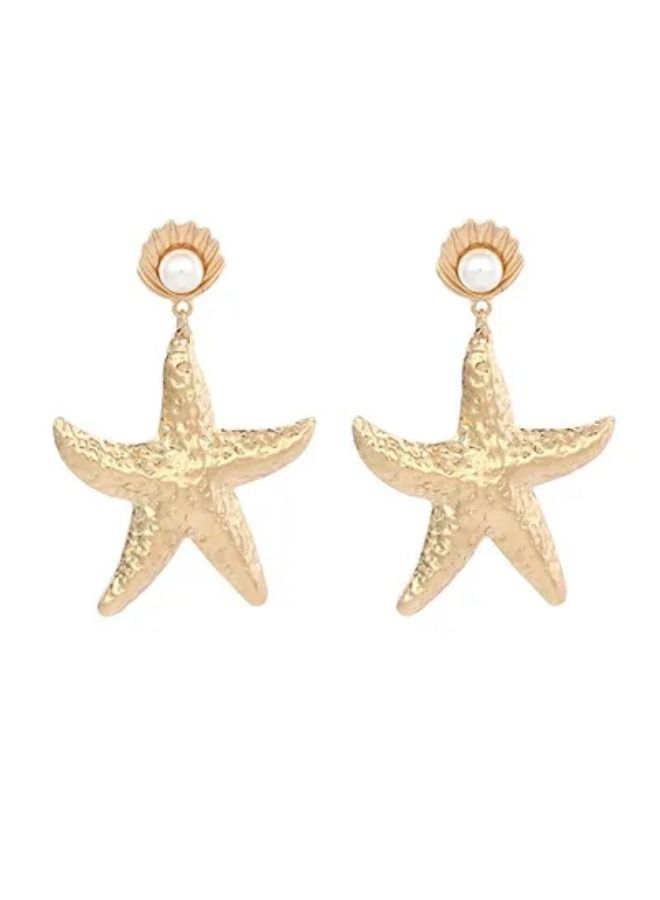 Alloy Starfish Pattern Earrings