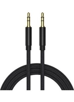 Hiqonic Apple iPhone Samsung Xiaomi Huawei Oppo Compatible Knitted 3.5mm. Aux Steel Braid Car Home Music Video Audio Cable.  - Image 1