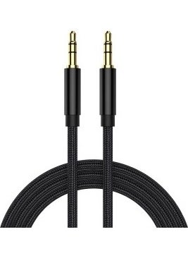 Hiqonic Apple iPhone Samsung Xiaomi Huawei Oppo Compatible Knitted 3.5mm. Aux Steel Braid Car Home Music Video Audio Cable.  - Image 1