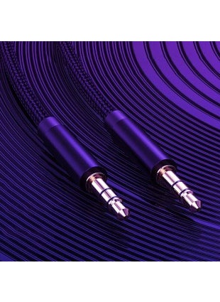 Hiqonic Apple iPhone Samsung Xiaomi Huawei Oppo Compatible Knitted 3.5mm. Aux Steel Braid Car Home Music Video Audio Cable.  - Image 3