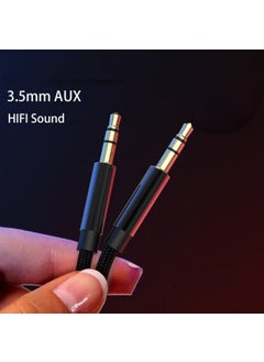 Hiqonic Apple iPhone Samsung Xiaomi Huawei Oppo Compatible Knitted 3.5mm. Aux Steel Braid Car Home Music Video Audio Cable.  - Image 2