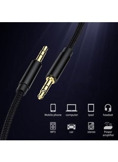Hiqonic Apple iPhone Samsung Xiaomi Huawei Oppo Compatible Knitted 3.5mm. Aux Steel Braid Car Home Music Video Audio Cable.  - Image 5