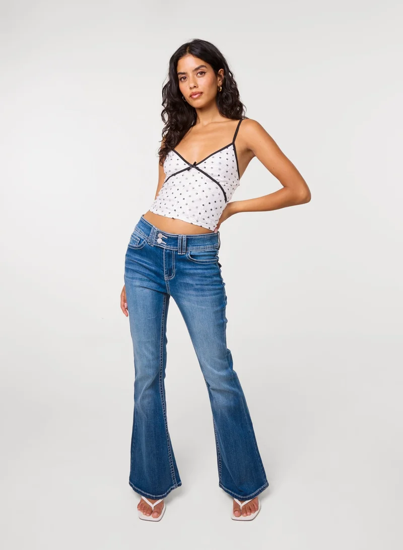 Polka Dot Lace Cami Top