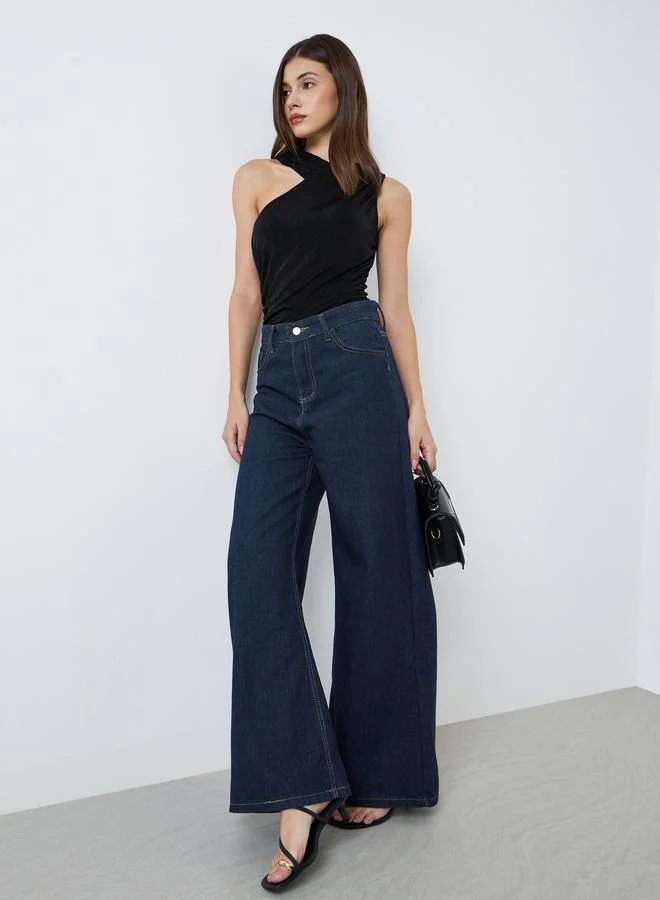 Styli Styli Black Textured Sleeveless Bodysuit