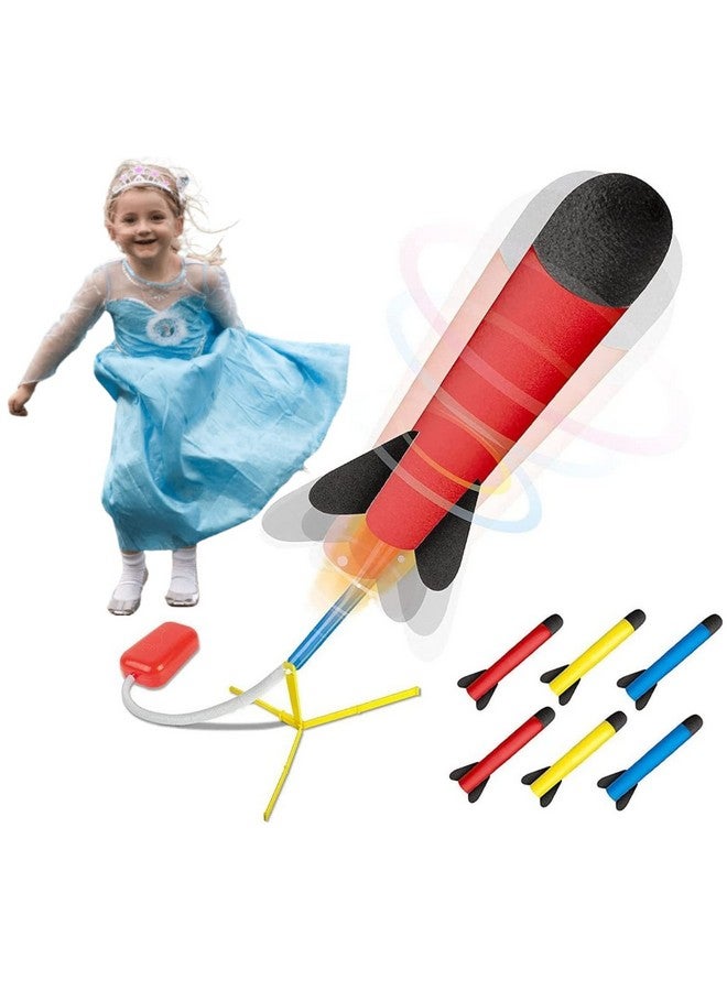 Play22 Toy Rocket Launcher for Kids Shoots Up to 100+ Feet - Play Launch Rocket Includes 6 Foam Rockets, 3 Colors - Best Birthday Gift for Boys and Girls Fun Outdoor Toys for Kids Age 3+ Years - Image 4