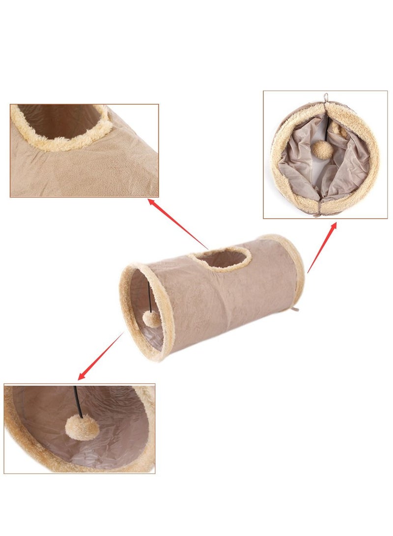 Deo King Collapsible Cat Play Tunnel with Plush Ball | Interactive Hide & Seek Toy for Endless Feline Fun &  Exercise - Image 4