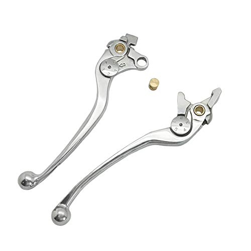 S SYUU Brake Clutch Lever Motorcycle Hand Levers Compatible with for Suzuki GSF 1250 Bandit 2007-2014 GSF 1200 2001-2006 GSX 650 F 2008-2012 GSX 1400 2001-2007 Polished Silver - Image 1