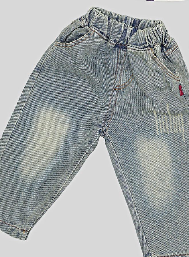 babyqlo Dinosaur Shirt With White Tee and Denim Set - Image 5