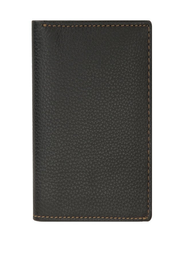 HIROSHI Genuine Leather Men Bi Fold Wallet with Card Slots -Black - Image 5