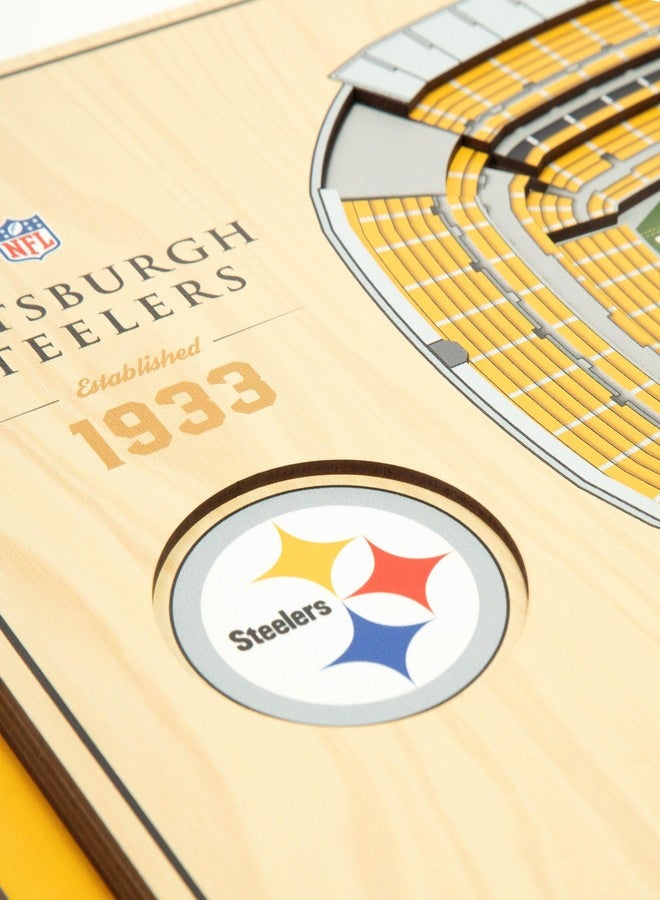 يو ذا فان لوحة جدارية ثلاثية الأبعاد من YouTheFan NFL مكونة من 5 طبقات، مقاس 17 × 13 بوصة، بتصميم مناظر ملعب فريق بيتسبرغ ستيلرز - Image 4