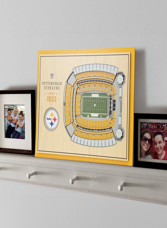 يو ذا فان لوحة جدارية ثلاثية الأبعاد من YouTheFan NFL مكونة من 5 طبقات، مقاس 17 × 13 بوصة، بتصميم مناظر ملعب فريق بيتسبرغ ستيلرز - Image 2