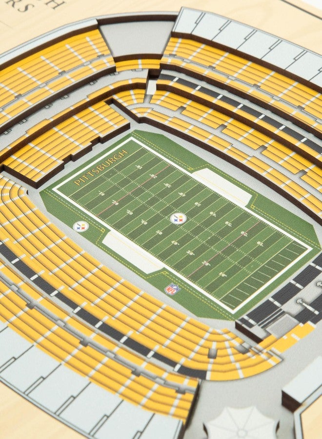 يو ذا فان لوحة جدارية ثلاثية الأبعاد من YouTheFan NFL مكونة من 5 طبقات، مقاس 17 × 13 بوصة، بتصميم مناظر ملعب فريق بيتسبرغ ستيلرز - Image 3