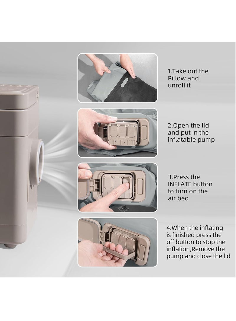 ايتي لايف مرتبة هواء للسيارة - مضخة هواء مدمجة أوتوماتيكية مطورة للنفخ والتفريغ السريع، مرتبة هوائية محمولة قابلة للطي لسيارة الدفع الرباعي للتخييم والعطلات والأنشطة الخارجية والنوم وسرير السيارة ومقعدها الخلفي يتحمل حتى 330 رطلاً - Image 4