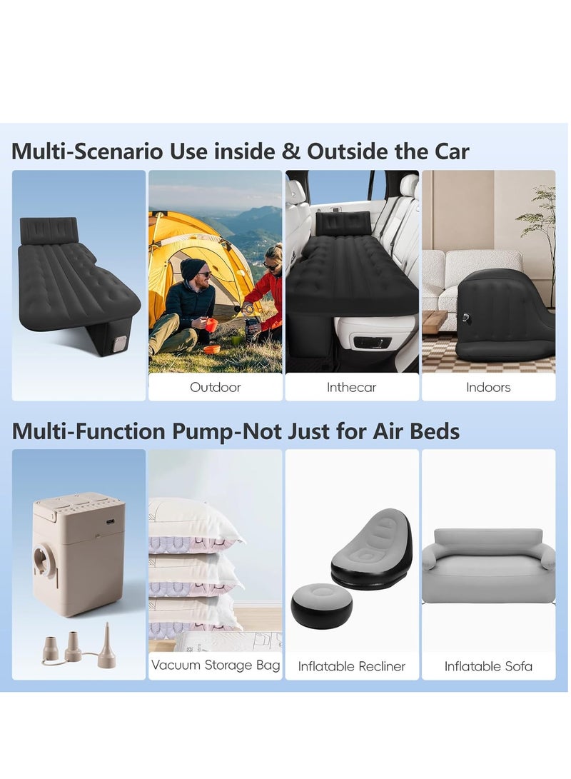 ايتي لايف مرتبة هواء للسيارة - مضخة هواء مدمجة أوتوماتيكية مطورة للنفخ والتفريغ السريع، مرتبة هوائية محمولة قابلة للطي لسيارة الدفع الرباعي للتخييم والعطلات والأنشطة الخارجية والنوم وسرير السيارة ومقعدها الخلفي يتحمل حتى 330 رطلاً - Image 5