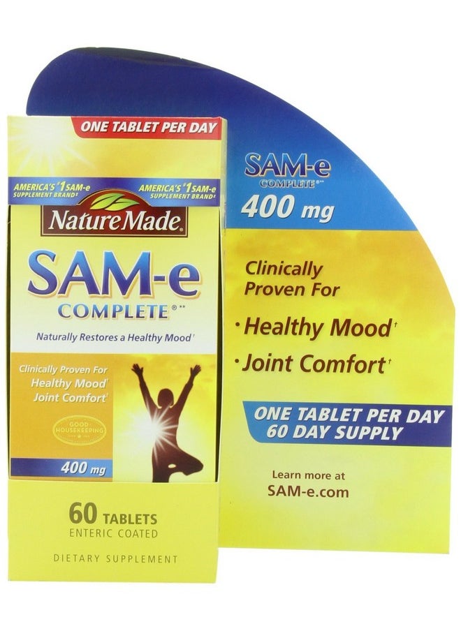 Nature Made Sam E Complete 400 Mg. Tablet (Helps Support Healthy Mood & Joint Comfort) Value Size 60 Ct  - Image 1