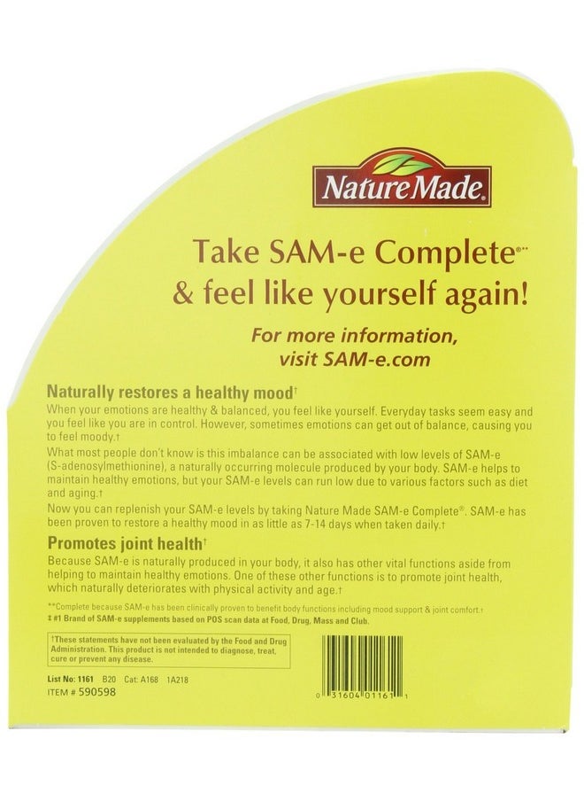 Nature Made Sam E Complete 400 Mg. Tablet (Helps Support Healthy Mood & Joint Comfort) Value Size 60 Ct  - Image 4