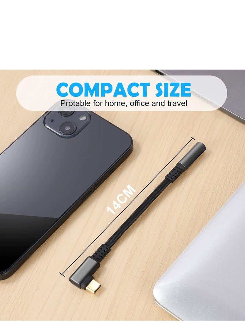 Excefore USB C to 3.5mm Jack Adapter Type C Headphone Adapter Aux Digital Audio Earphone Adaptor Angled Hi-Res DAC Adaptor Compatible with Samsung Galaxy S22 S21 S20 Ultra Note 20 Huawei Mate 40 P30 - Image 4