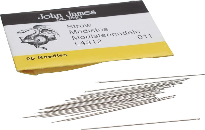 John James Milliners Straw Needles Size 11 Package of 25 L4312-11 - Image 1
