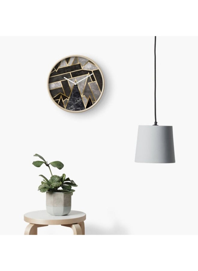 RIZARIES Grey Geometric Mosaic Wall Clock - Image 1