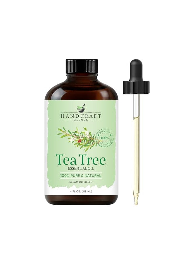 handcraft Blends Handcraft Tea Tree Essential Oil - 100% Pure and Natural - Premium Therapeutic Grade with Premium Glass Dropper - Huge 4 fl. Oz  - Image 1