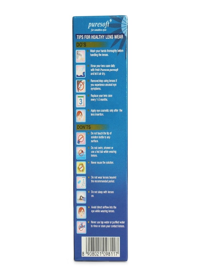 Purecon Puresoft Multi Purpose contact lense solution for soft and hard lenses, Ideal For Soft Contact Lenses (120 ml) - Image 3