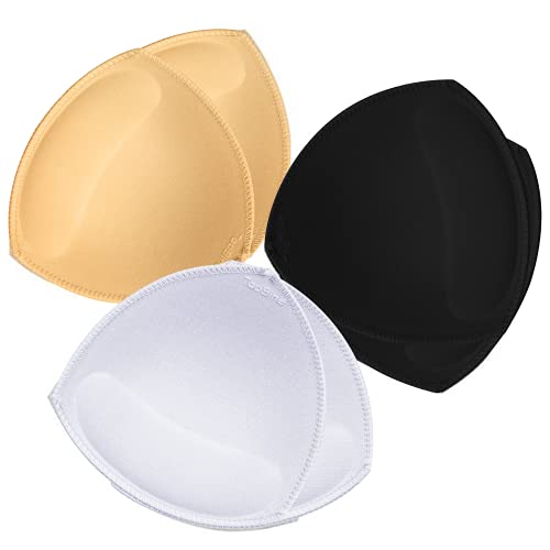 TopBine 3 Pairs Bra Pads Inserts Women's Sports Cups Bra Replacement Insert for Bikini Swimsuit - Image 1