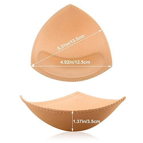 TopBine 3 Pairs Bra Pads Inserts Women's Sports Cups Bra Replacement Insert for Bikini Swimsuit - Image 2