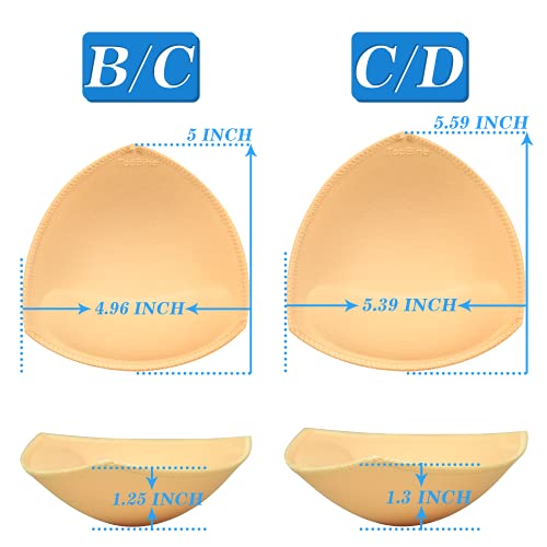 TopBine 3 Pairs Bra Pads Inserts Women's Sports Cups Bra Replacement Insert for Bikini Swimsuit - Image 3