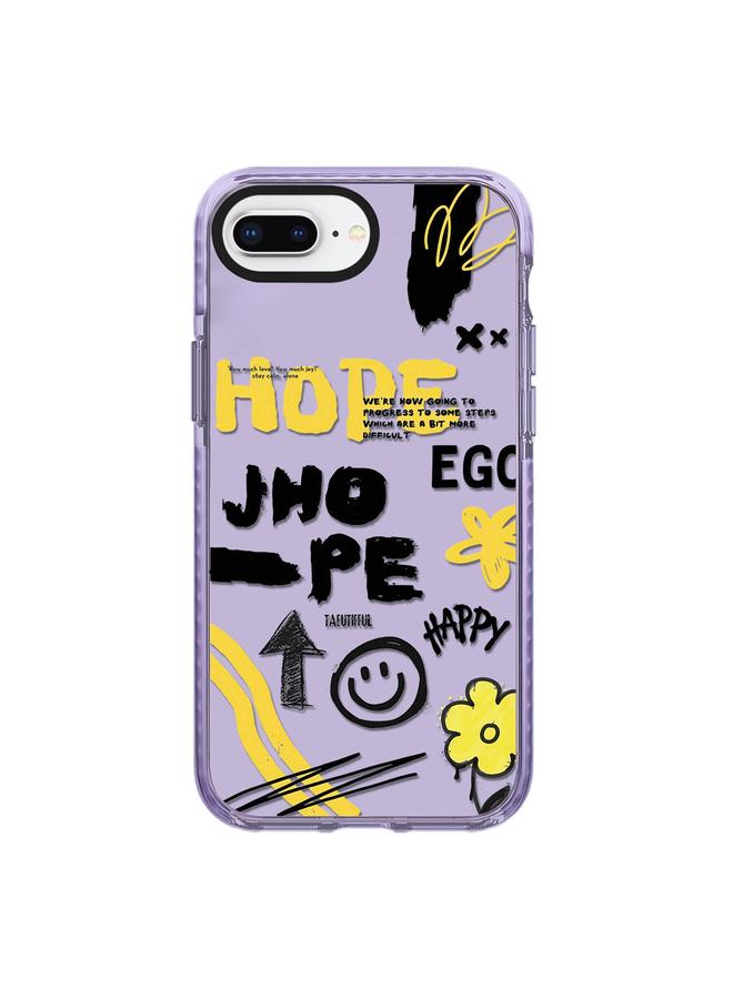 اس-توب جراب لهاتف iPhone 7 Plus / 8 Plus بنمط توضيحي بسيط مع تغطية كاملة - Image 1