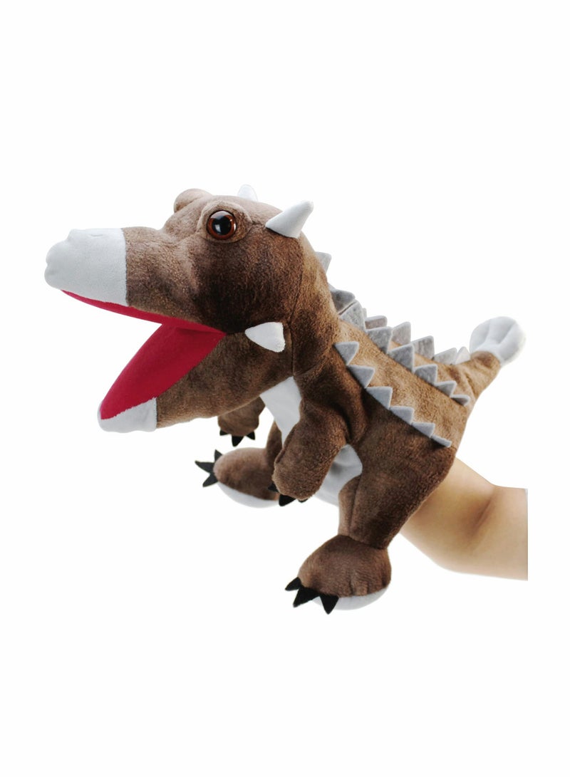 Dinosaur Hand Puppets, Ankylosaurus Jurassic World Stuffed Animal Cute Soft Plush Toy, Open Movable Mouth Finger Gift, Birthday Gifts for Kids, Creative Role Play - Image 1