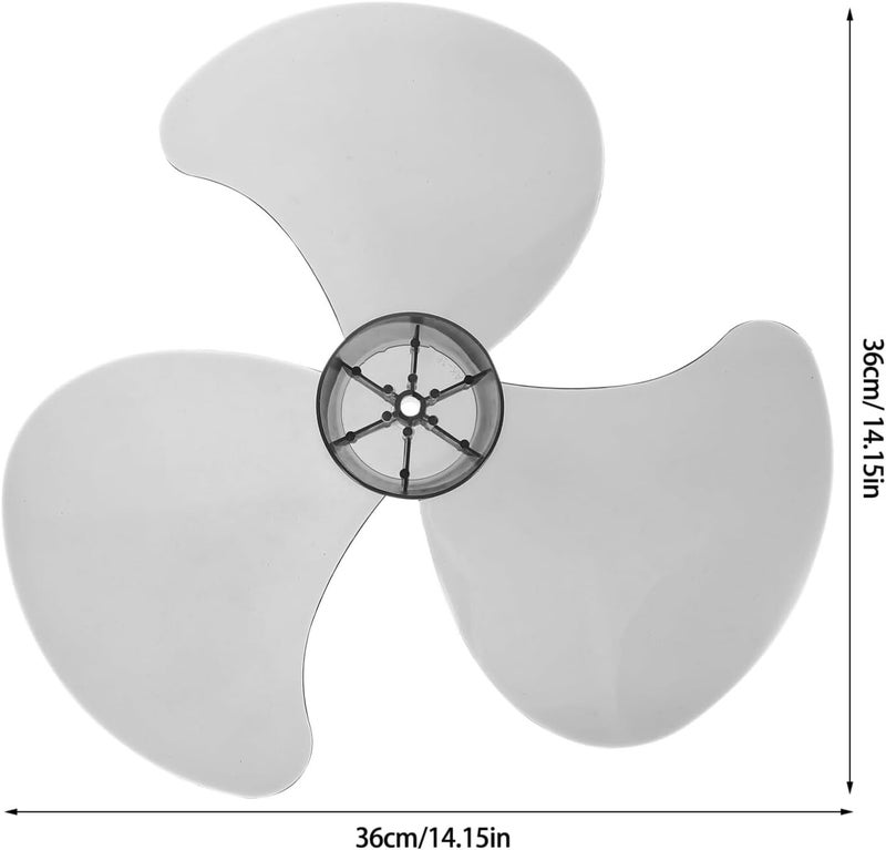 OSALADI 16Inch Plastic Fan Blade Leaves Universal Household Standing Pedestal Fan Table Fan Inner Replacement Part 3 Leaves Electric Fan Blades Black - Image 4