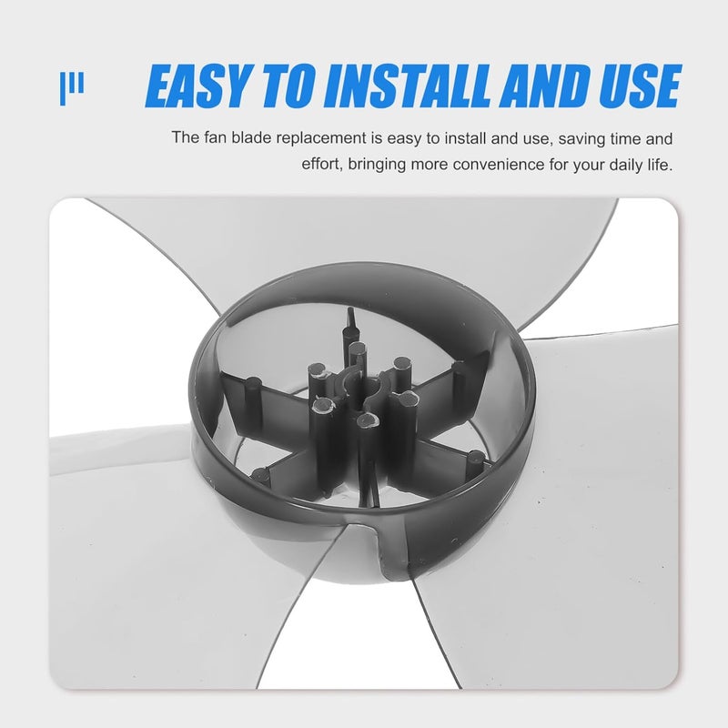 OSALADI 16Inch Plastic Fan Blade Leaves Universal Household Standing Pedestal Fan Table Fan Inner Replacement Part 3 Leaves Electric Fan Blades Black - Image 2